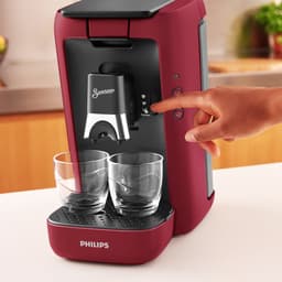 Philips Senseo Maestro Koffiepadmachine CSA260/90 - Keuze uit 1 of 2 Kopjes - Instelbare Intensiteit - Automatische Uitschakeling - Groot Waterreservoir - Rood — thumbnail 3