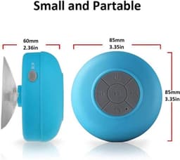 IGOODS Waterdichte Bluetooth Speaker  - met Zuignap - Ingebouwde microfoon - Bluetooth 3.0 - Badkamer & Douche Speaker - Blauw — thumbnail 5