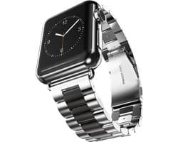 Apple Smart Watch Band - Roestvrij Staal - Zwart/Zilver - 38/40/41 mm