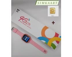 WyWiS®  Smart Watch Kinderen Roze + Simkaart - GPS Horloge Kind - 4G Videobellen -Spatwaterdicht - IP65 - SOS - GPS Tracker -Voice Chat - Alarm Klok -  GEO Fencing