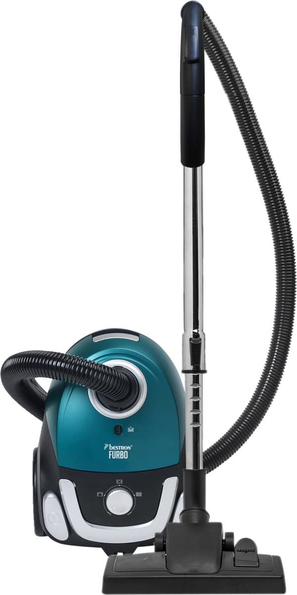 Bestron Stofzuiger met zak - ABG450BSE - HEPA 12 - Bereik 7,5 m - Incl. 3 stofzuigerzakken - Blauw/Grijs - 5 jaar garantie — afbeelding 1