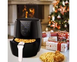 Heteluchtfriteuse Airfryer heteluchtfriteuse met 6 verschillende kookprogramma's heteluchtfriteuse Airfryer zonder olie, gemakkelijk schoon te maken, LED touchscreen met receptenboek 1500W friteuse (MEERDERE)