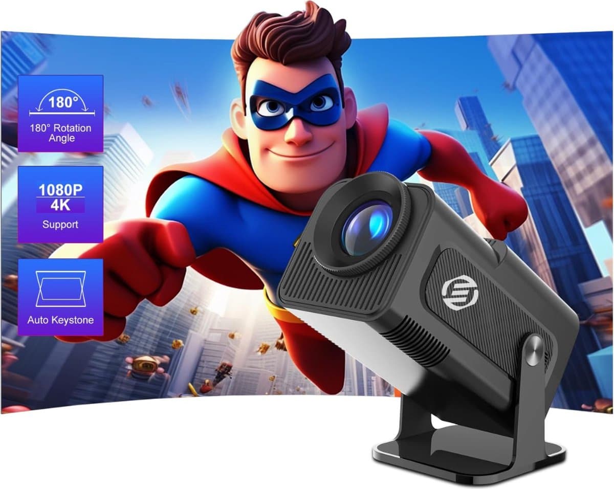 Equivera Mini Beamer - Draagbare Beamer - Beamer - Mini Beamer Projector - Projector - Mini Projector — afbeelding 1