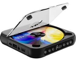 GH Goods - Discman - Draagbare CD Speler met Bluetooth - Ingebouwde speaker - Voor in de auto - EA100 - 3.5 MM Aux - CD / CD-R / CD-RW - MP3 - Zwart
