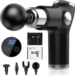 Eszenzics™ Massage Gun - 4 opzetstukken en 32 Standen - Professioneel gebruik - Sport en Relax Massage apparaat - Fysiotherapie - Massage Pistool - Zwart — thumbnail 1