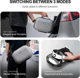BOBOVR C3 Draagtas voor BOBOVR S3 Pro & Meta Quest 3 / Quest 3S – Schokbestendige harde EVA-opbergtas met schouderband – Geschikt voor headset, controllers en B100-batterijen — thumbnail 4