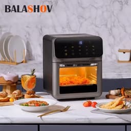 Airfryer - 12L - 11 in 1 - Multifunctionele Elektrische Oven - 1700 Watt - Led Touchscreen - Met Venster - Air Fryer - RVS — thumbnail 4