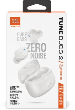 JBL Tune Buds 2 - Draadloze Noise Cancelling Oordopjes - Bluetooth 5.3 - True Wireless In-ear - 48 uur batterij - Multipoint - IP54 - Wit — thumbnail 5