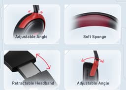 Kofire × Picun G3 - Draadloze Gaming Headset - Over ear koptelefoon - Met microfoon - PC/PS4/PS5/Nintendo Switch - Zwart — thumbnail 4
