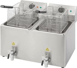 Professionele Elektrische Friteuse Dubbel | 2 x 8 Liter | Koude Zone | Veiligheidsthermostaat | Roestvrij Staal | Voor Commercieel Gebruik — thumbnail 3