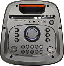 Qonos Bluetooth Speaker Partybox - Draadloos - 1 Microfoon - LED Verlichting - Karaoke - Radio - 120W - Zwart — thumbnail 2