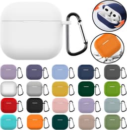 Telestore - hoesje geschikt voor AirPods 4 soft case cover - licht blauw - TPU hoesje Beschermhoes - AirPods 4 Cover - AirPods 4 hoesje - Geschikt voor Apple Airpods 4 - gel hoesje met sleutelhanger — thumbnail 4