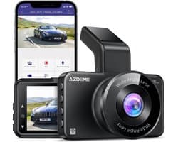 AZDome M17 Pro Wifi 1CH Full HD dashcam voor auto - Full HD video - Parkeermodus - 2,45 inch LCD - 128gb Micro SD ondersteuning