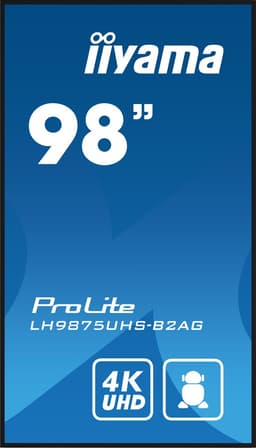 iiyama LH9875UHS-B2AG beeldkrant Digitale signage flatscreen 2,48 m (97.5") LED Wifi 500 cd/m² 4K Ultra HD Zwart Type processor Android 11 24/7 — thumbnail 5