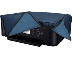 kwmobile printer hoes geschikt voor Canon Pixma TS5150 / 5151 / MG 2555 / Pixma MG2551S case - Linnen cover - Stofhoes voor printer in blauwgrijs