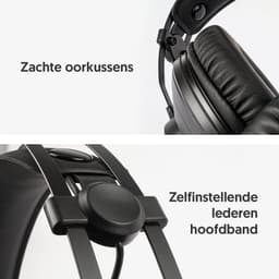 Áengus Koptelefoon met draad voor DJ en Studio - hoofdtelefoon met kabel - Over Ear - Zwart — thumbnail 4