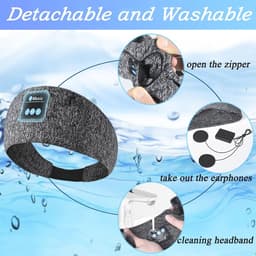 3-in-1 Hoofdband met Draadloze Bluetooth Hoofdtelefoon en Slaapmasker - Ideaal voor Sport en Ontspanning — thumbnail 5