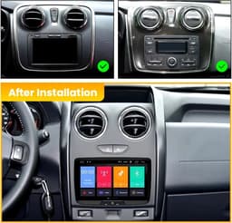 geschikt voor Dacia & Renault | Logan, Dokker, Duster, Sandero, Lodgy, Capture, Symbol | 2010 - 2020 | Carplay & Android auto | 1GB & 32GB | Autoradio met navigatie | Radio scherm | 2010 2011 2012 2013 2014 2015 2016 2017 2018 2019 2020 — thumbnail 1