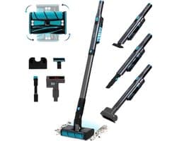 Multifunctionele Steelstofzuiger – Draadloos – Stofzuiger zonder Zak – Op Accu – Vacuum Cleaner – 20000PA – 8 Mondstukken – 210W