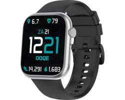 OOQE WATCH PRO 7 - Smartwatch Heren en Dames | Zwart / Zilver