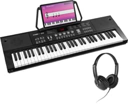 MAX KB15 Keyboard set met koptelefoon en bladmuziekhouder - Perfect voor beginners - Oplaadbare accu — thumbnail 1
