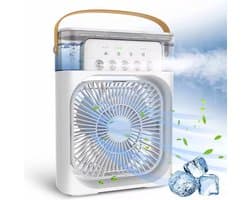 Mini Airco - Aircooler - Luchtkoeler - Airconditioning - Tafel Ventilator - Luchtbevochtiger - 600ml - Luchtverfrisser - Aroma Diffuser — afbeelding 1