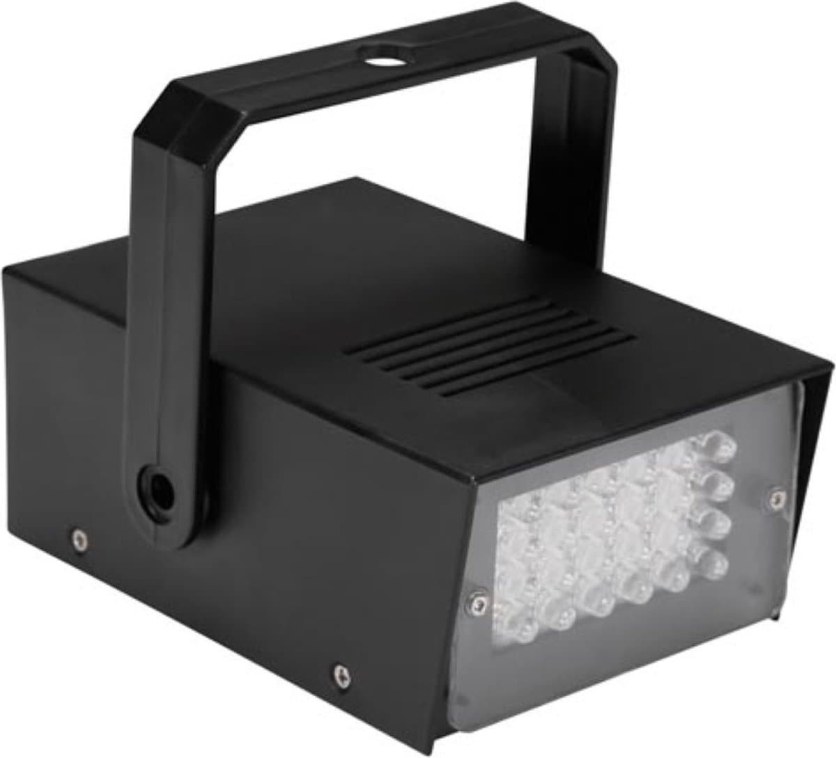HQ-Power MINI STROBOSCOOP MET WITTE LEDs - 24 LEDs - OP BATTERIJEN — afbeelding 1
