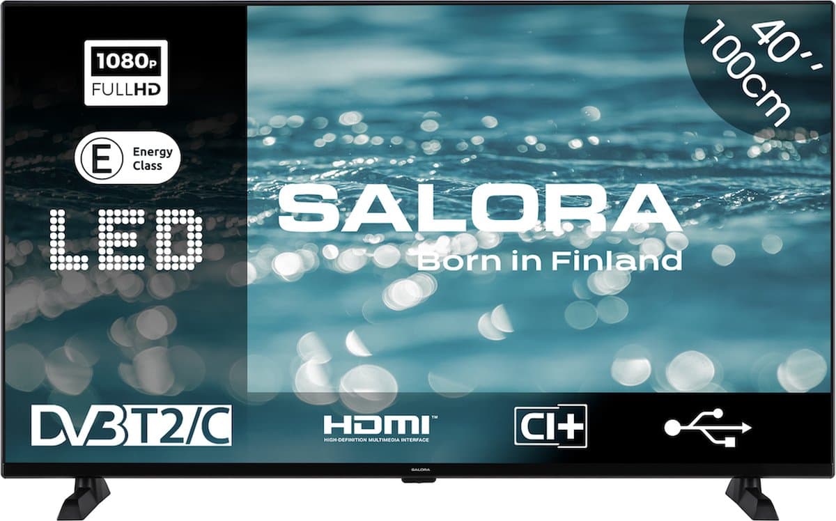 Salora 40FL200 - Led Tv - 40 Inch - Full HD - Tv 40 Inch - Zwart - Non-smart Televisie — afbeelding 1