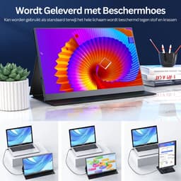 Uperfect Portable Monitor – Draagbare Monitor 17,3 Inch - 144Hz – 2560X1440p – Met Beschermhoes — thumbnail 4