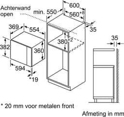 Bosch BFL554MB0 - Serie 6 - Inbouwmagnetron - 25 l - 900 W - Eenvoudig te reinigen: hydrolyse - Zwart — thumbnail 6