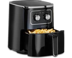 alpina Airfryer 4.5L - Heteluchtfriteuse 1-4 Personen - Air Fryer met Timer Functie - Instelbare Temperatuur 80 tot 200 Graden - Heteluchtoven 1400W
