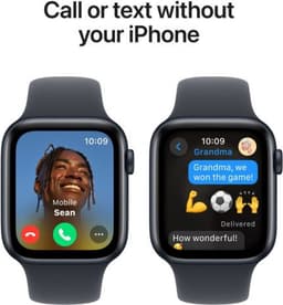 Apple Watch SE 2024 GPS + Cellular 40mm Midnight Aluminium Case with Ink Sport Loop — thumbnail 3