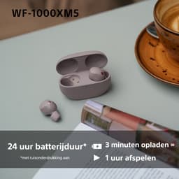 Sony WF-1000XM5 - Volledig draadloze oordopjes met Noise Cancelling (Smoky Pink/Roze) — thumbnail 4