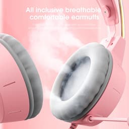 X15 Pro Over-Ear Hoofdtelefoon - Koptelefoon - Gaming Headset - Bedraad - Cancelling - Oortjes - Roze - Kat Oren - Rgb Licht - Met Microfoon - Voor Pc - Playstation - Xbox - Nintendo - — thumbnail 5