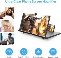 Mobiele Telefoon Scherm Vergrootglas 14 inch - Opvouwbare Standaard Voor Film en Video - Universele Smartphone Versterker — thumbnail 5