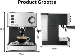 Espressomachine - Koffiezetapparaat - Koffiemachines - Zilver — thumbnail 2