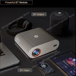 Alincoo - D7W - Beamer - Projector Beamer - Mini Meamer - Full HD 1080P - 1920x1080dpi - Automatische focus - 5G - met WiFi - 1300 Lumens - Wit — thumbnail 2