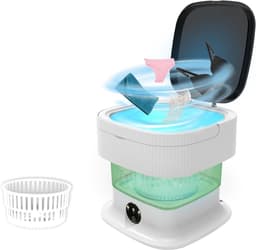 Mini Wasmachine met Centrifuge - Voor Kleine Wasgoed - Meerdere Programma's — thumbnail 1