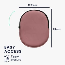 kwmobile hoes geschikt voor Beats Solo 4 / Solo 3 Wireless / Marshall Major V - 23,5 x 18 cm - Beschermhoes voor headset in donkerroze - Van neopreen — thumbnail 5
