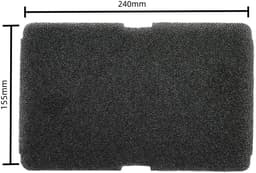 10-stuks wasmachine sponsfilter - Vervangend filter - Voor Beko, Grundig, Blomberg drogerfilters - Droger, droger, verdamper schuimfilters - Wasmachine filteronderdelen - Drogerfilter - Droger accessoires - Zwart — thumbnail 3