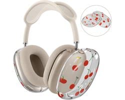 MMOBIEL Beschermhoes voor AirPods Max Hoofdtelefoons – Zachte TPU Oorschelpen Beschermhoes – Anti-Kras Beschermende Cover – Kersen