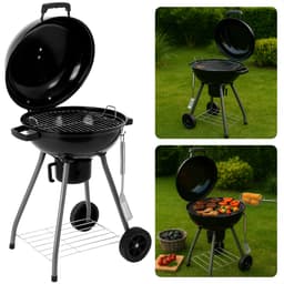 Cheqo® Houtskool Barbecue Ø43 cm - Houtskoolbarbecue - Draagbare BBQ met Deksel - Perfect voor Tuin en Camping — thumbnail 1