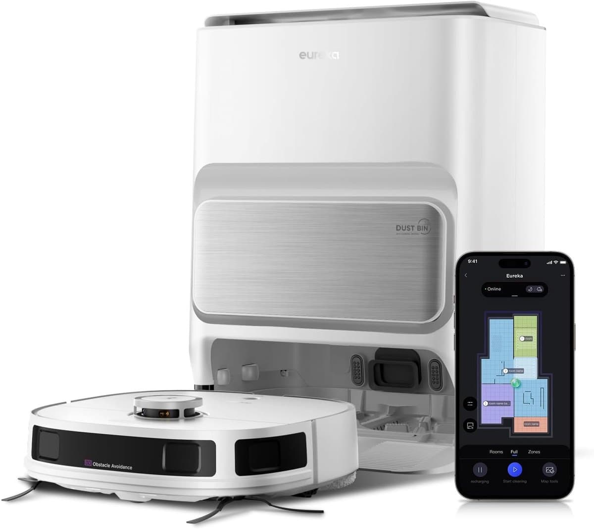 Eureka J12 white - Robotstofzuiger met dweilfunctie - Lidar navigatie - 5000Pa — afbeelding 1