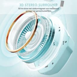 StayPowered Gaming Headset - Ultiem Surround Sound - Noise Cancelling Microfoon - Comfortabel en Duurzaam - Multiplatform Compatibel - RGB LED Verlichting - Stevige Gevlochten Kabel - Lichtblauw - Levering Sneller dan Aangegeven! — thumbnail 3