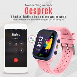 Ohome Smartwatch kinderen - Horloge Kind - Kinder Smartwatch - Tracker voor Kinderen - Kinderhorloge Jongen en meisjes - Roze — thumbnail 4
