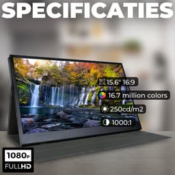 Denver Portable Monitor 15.6 Inch - Full HD - IPS Beeldscherm - Draagbare Gaming Monitor - HDMI - USB-C - PMO15602 - Model 2025 — thumbnail 4