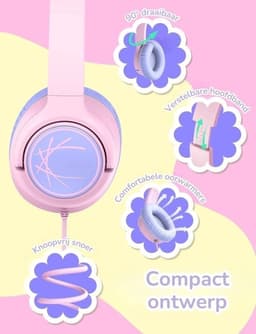 StayPowered Kinderheadset - Gehoorbescherming en Gemoedsrust Gecombineerd! - met Volumebegrenzing - Kristalhelder Stereogeluid - Draaibare Oorschelpen - Verstelbare Hoofdband - Compact Design - Jongen/Meisje Set - Levering Sneller dan Aangegeven! — thumbnail 3