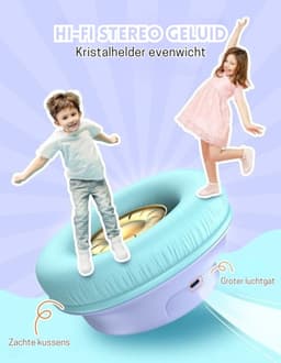StayPowered Koptelefoon voor Kinderen - de Ultieme Kinderhoofdtelefoon met 43 Uur Speeltijd en Veilige Volumebegrenzing - Ingebouwde Verlichting - Opvouwbaar Ontwerp - USB C - Bedraad/Bluetooth - Paars - Levering Sneller dan Aangegeven! — thumbnail 4