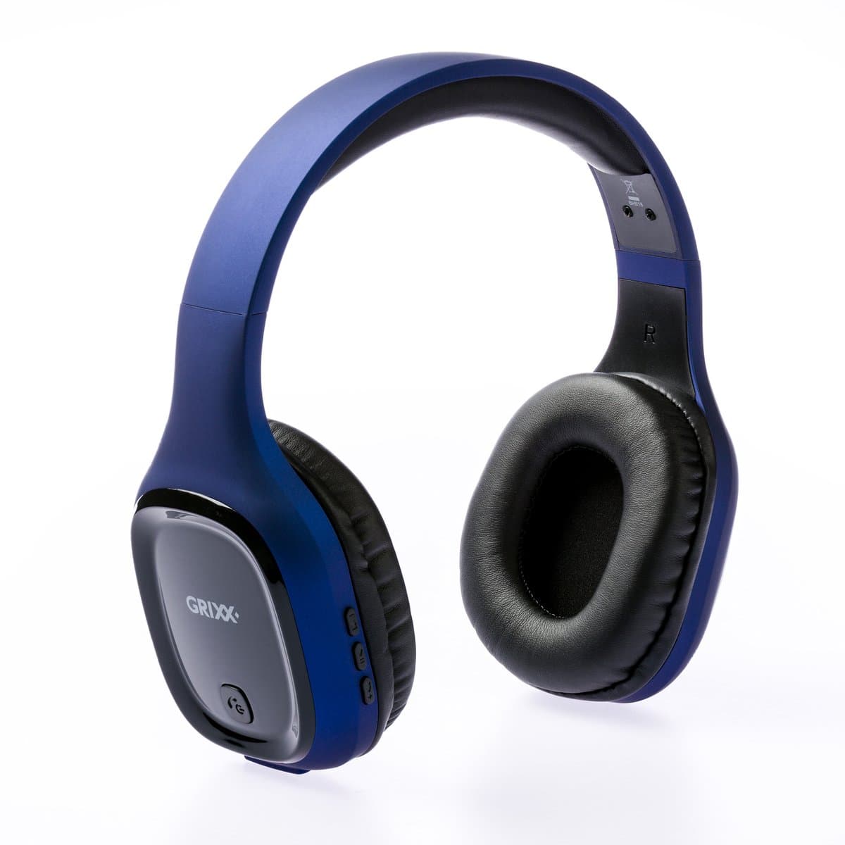Grixx Bluetooth Koptelefoon On-Ear – Draadloos & Bedraad – Microfoon – 10 uur batterij – Lichtgewicht (150g) – Blauw — afbeelding 1