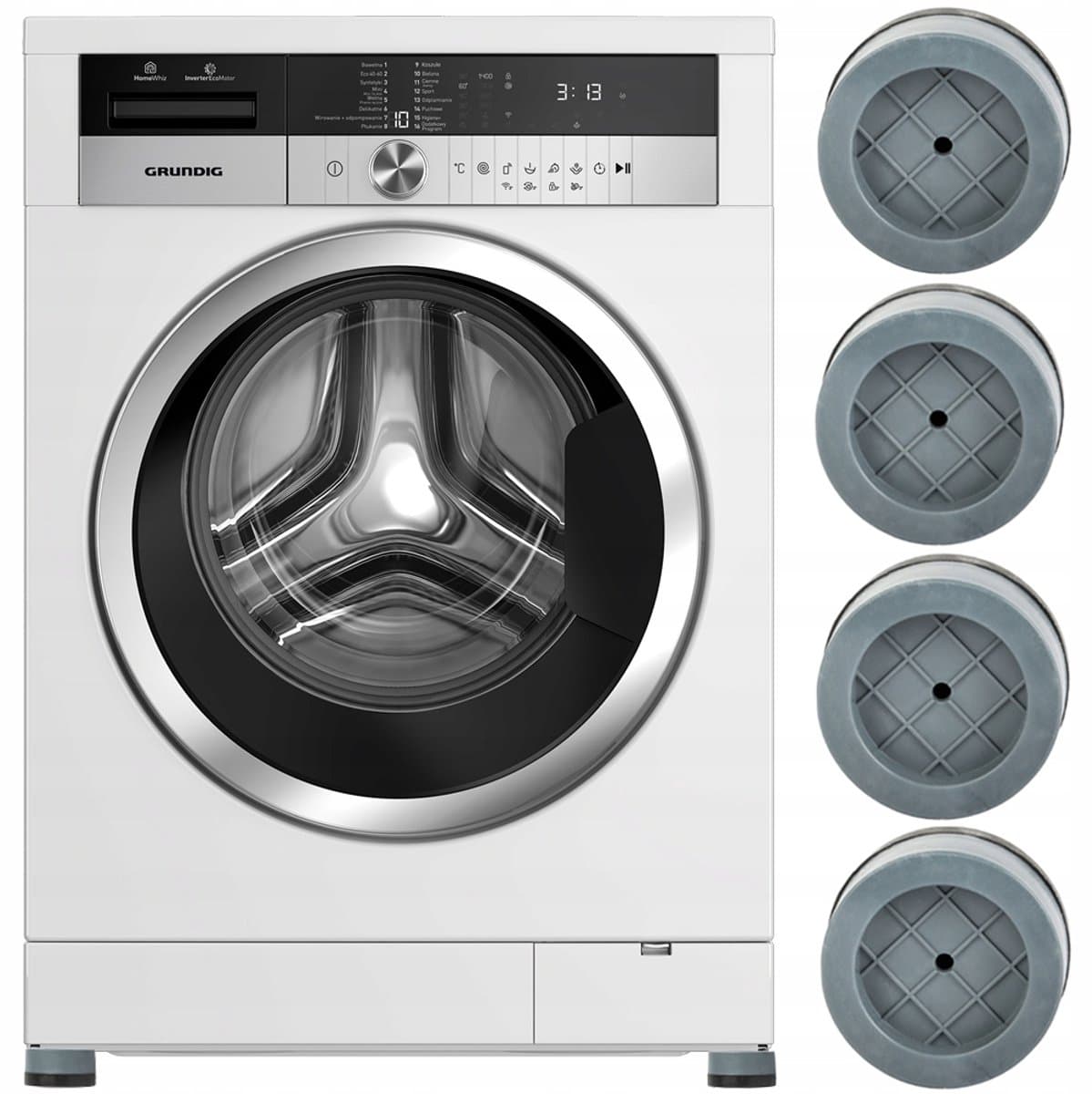 BORVAT® - Anti-Tril Pads voor Wasmachine & Vaatwasser -Geluiddempende Onderzetters - Trillingsdempers Droger - 4 stuks — afbeelding 1